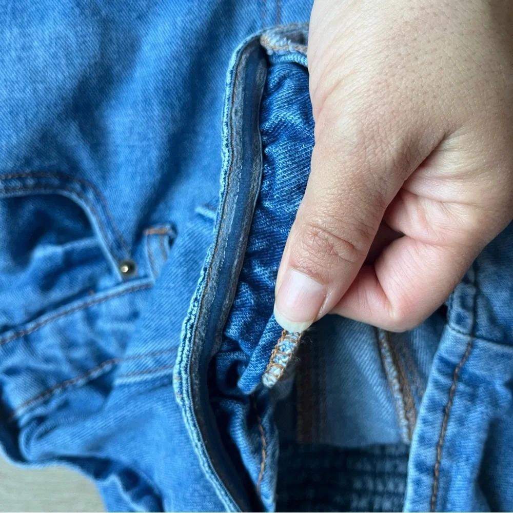 wild fable Strapless Light Blue Denim Jumpsuit
